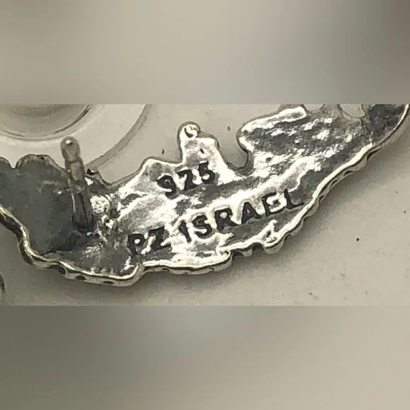 Vintage 925 Sterling Silver Climber Earrings Baroque Style Dangle Earrings - Picture 4 of 8